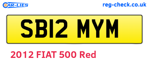 SB12MYM are the vehicle registration plates.