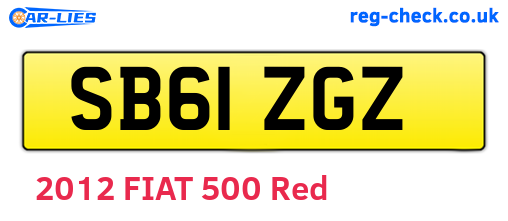 SB61ZGZ are the vehicle registration plates.