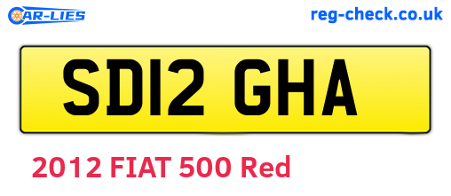 SD12GHA are the vehicle registration plates.