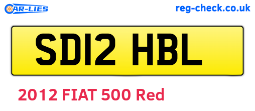 SD12HBL are the vehicle registration plates.