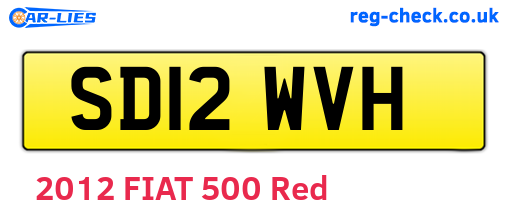 SD12WVH are the vehicle registration plates.