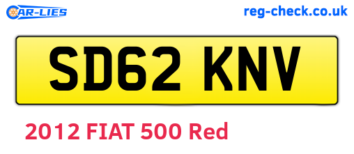 SD62KNV are the vehicle registration plates.
