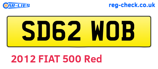 SD62WOB are the vehicle registration plates.