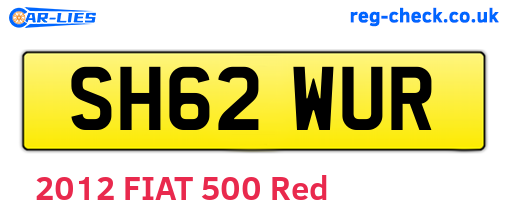 SH62WUR are the vehicle registration plates.