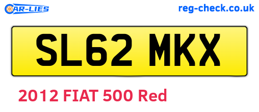 SL62MKX are the vehicle registration plates.