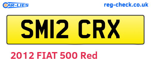 SM12CRX are the vehicle registration plates.