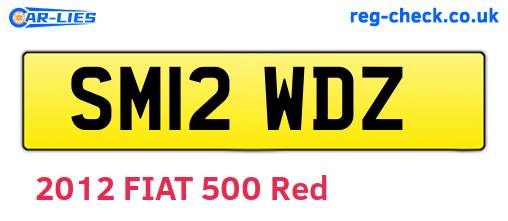 SM12WDZ are the vehicle registration plates.