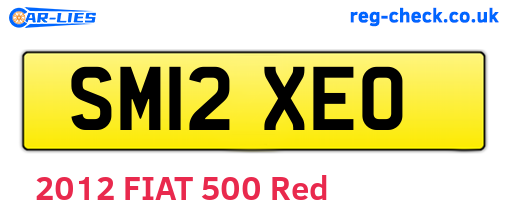 SM12XEO are the vehicle registration plates.