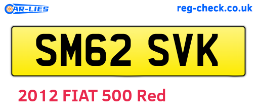 SM62SVK are the vehicle registration plates.