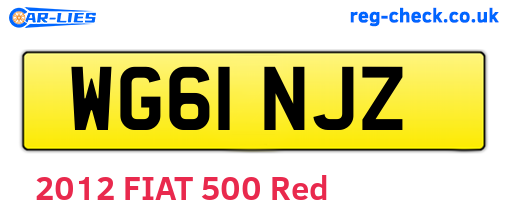 WG61NJZ are the vehicle registration plates.