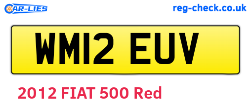 WM12EUV are the vehicle registration plates.