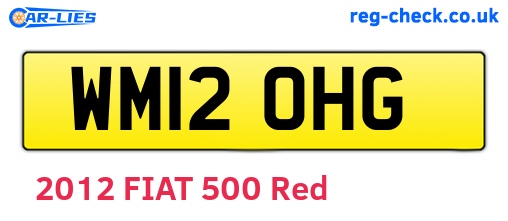 WM12OHG are the vehicle registration plates.