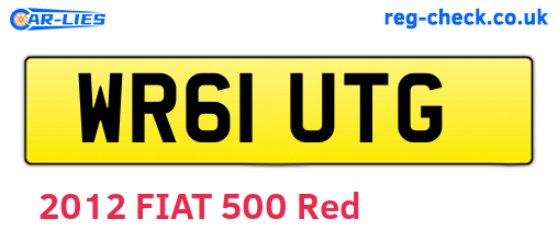 WR61UTG are the vehicle registration plates.