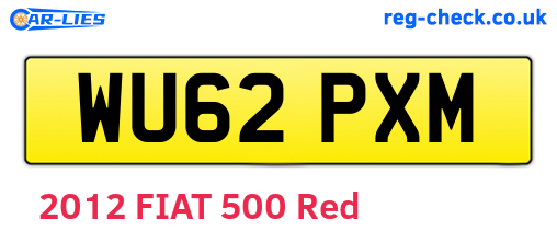 WU62PXM are the vehicle registration plates.