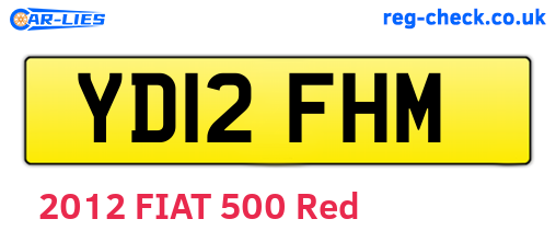 YD12FHM are the vehicle registration plates.