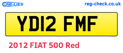 YD12FMF are the vehicle registration plates.