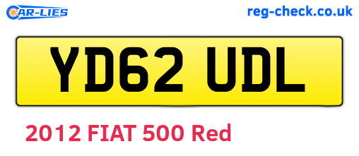 YD62UDL are the vehicle registration plates.