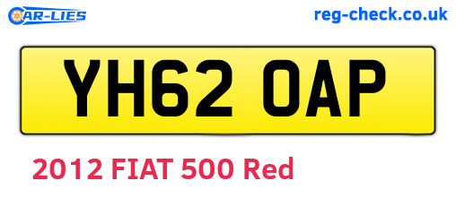 YH62OAP are the vehicle registration plates.