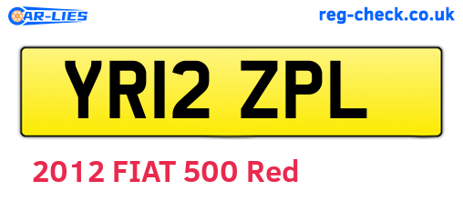 YR12ZPL are the vehicle registration plates.