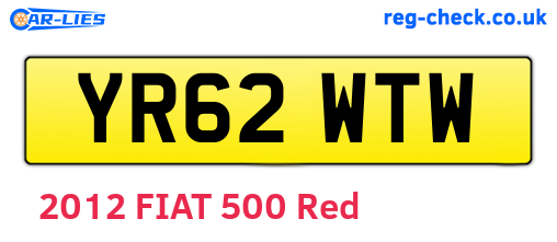 YR62WTW are the vehicle registration plates.