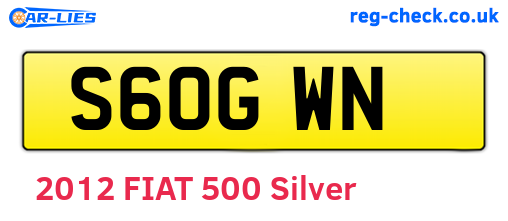 S60GWN are the vehicle registration plates.