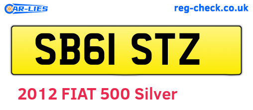 SB61STZ are the vehicle registration plates.
