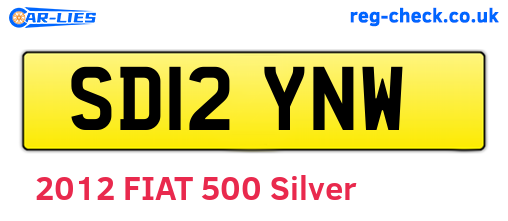 SD12YNW are the vehicle registration plates.