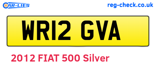 WR12GVA are the vehicle registration plates.
