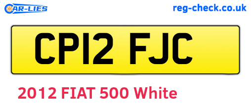 CP12FJC are the vehicle registration plates.