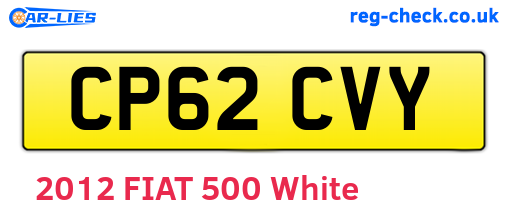 CP62CVY are the vehicle registration plates.