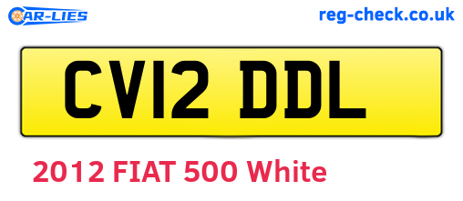 CV12DDL are the vehicle registration plates.
