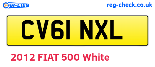 CV61NXL are the vehicle registration plates.