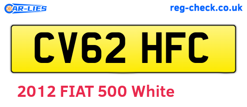 CV62HFC are the vehicle registration plates.