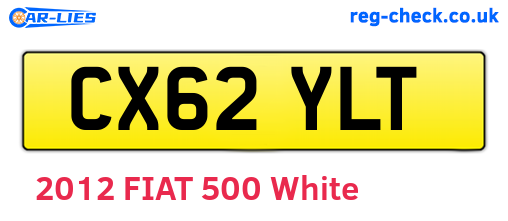 CX62YLT are the vehicle registration plates.