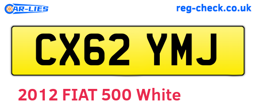 CX62YMJ are the vehicle registration plates.