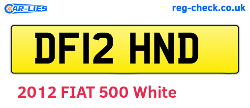 DF12HND are the vehicle registration plates.