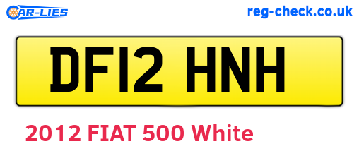 DF12HNH are the vehicle registration plates.