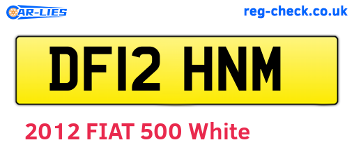 DF12HNM are the vehicle registration plates.
