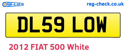 DL59LOW are the vehicle registration plates.