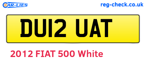 DU12UAT are the vehicle registration plates.