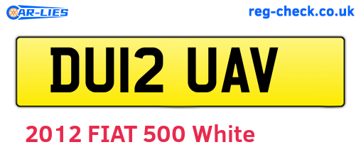 DU12UAV are the vehicle registration plates.