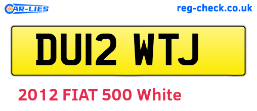 DU12WTJ are the vehicle registration plates.