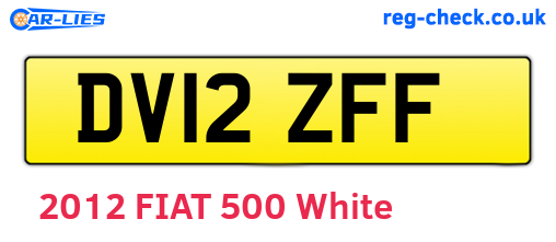 DV12ZFF are the vehicle registration plates.