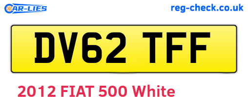 DV62TFF are the vehicle registration plates.
