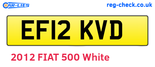 EF12KVD are the vehicle registration plates.