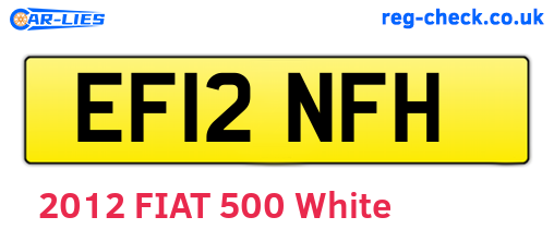 EF12NFH are the vehicle registration plates.