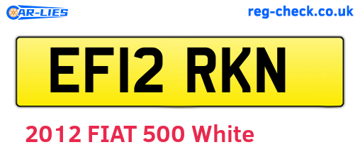 EF12RKN are the vehicle registration plates.