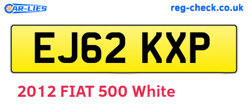 EJ62KXP are the vehicle registration plates.