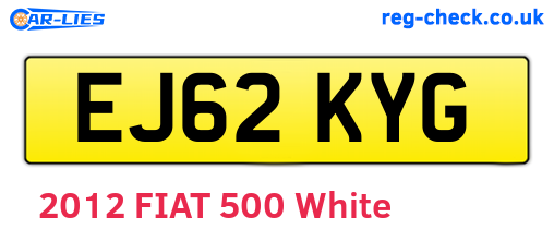 EJ62KYG are the vehicle registration plates.