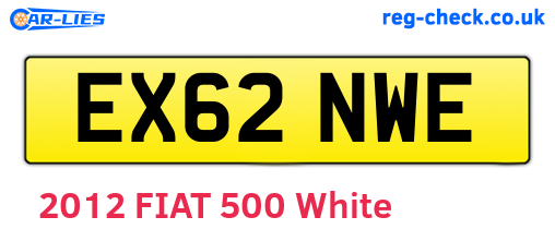 EX62NWE are the vehicle registration plates.